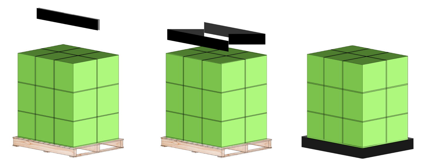 Pallet Magic™ - Half Size Pallet wrap Kit/6